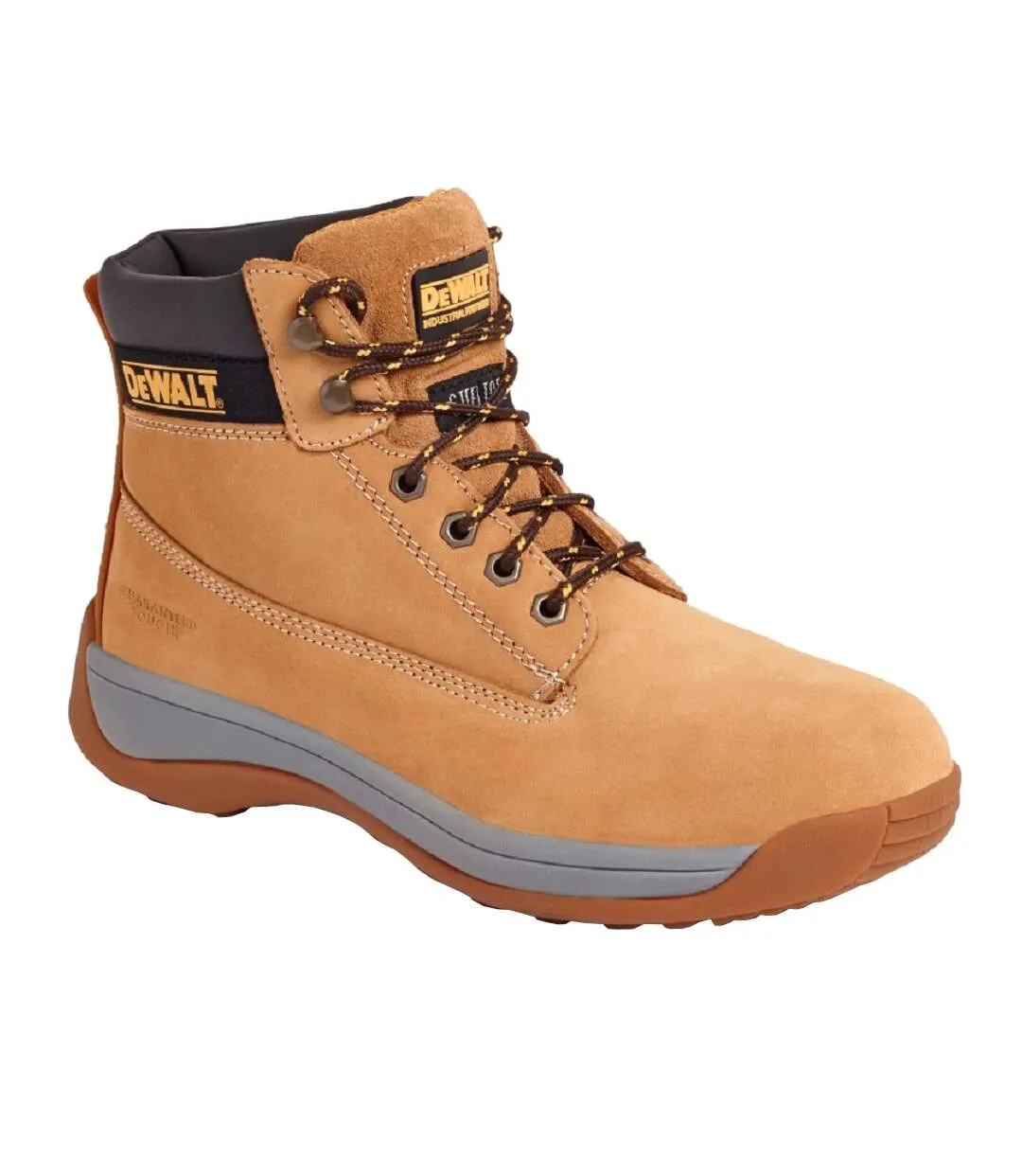 Mens apprentice leather industrial steel toe safety boot honey Dewalt