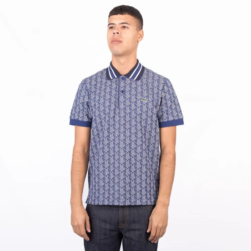 Mens Blue DH1417 Monogram Polo Shirt