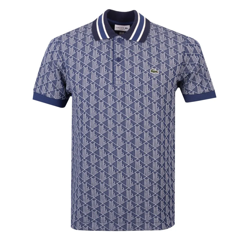 Mens Blue DH1417 Monogram Polo Shirt