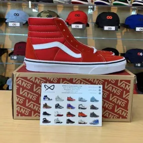 Mens Vans Sk8 Hi "Red White"