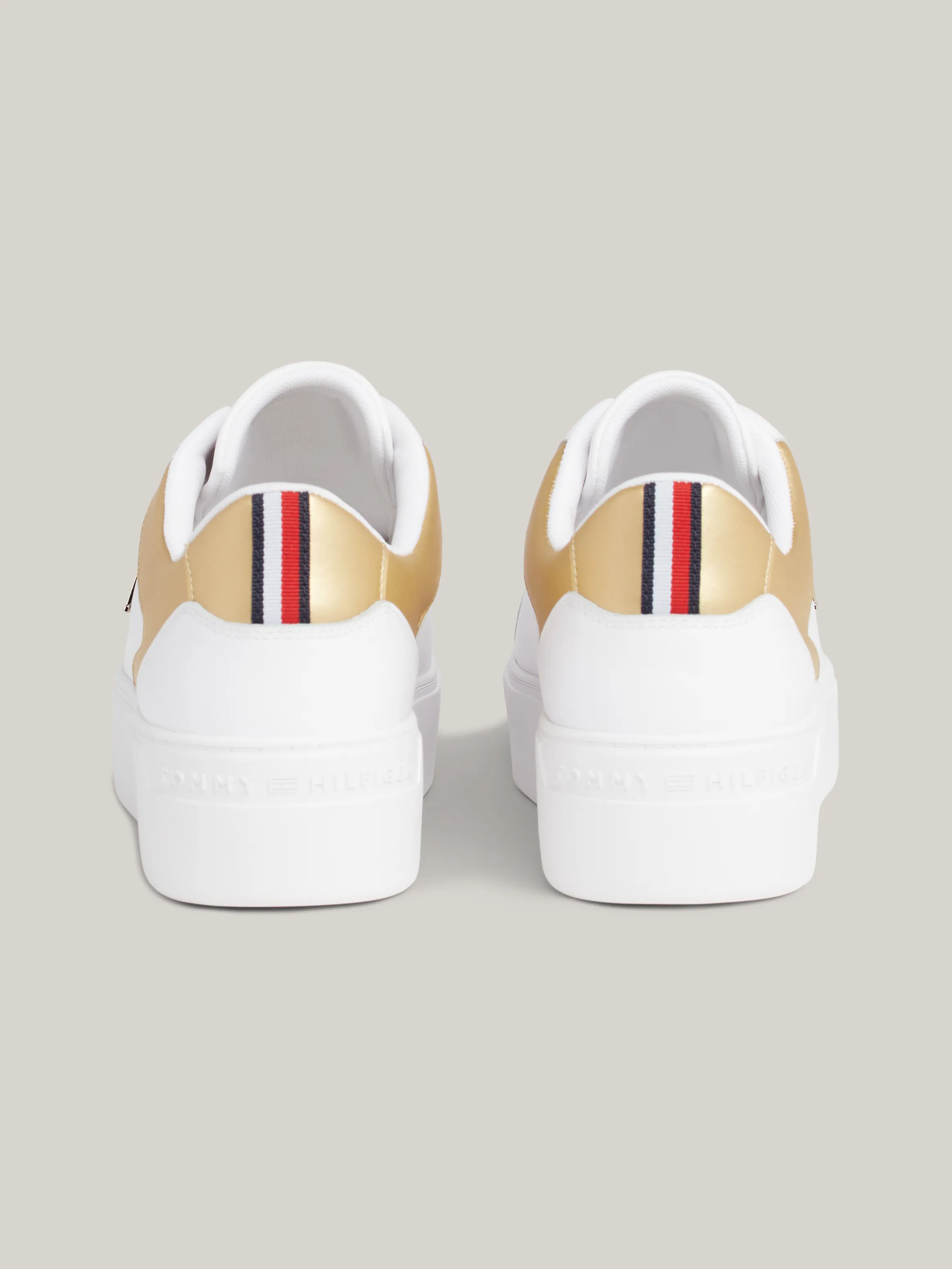 Metallic Leather Platform Court Trainers | Sneakers | Tommy Hilfiger