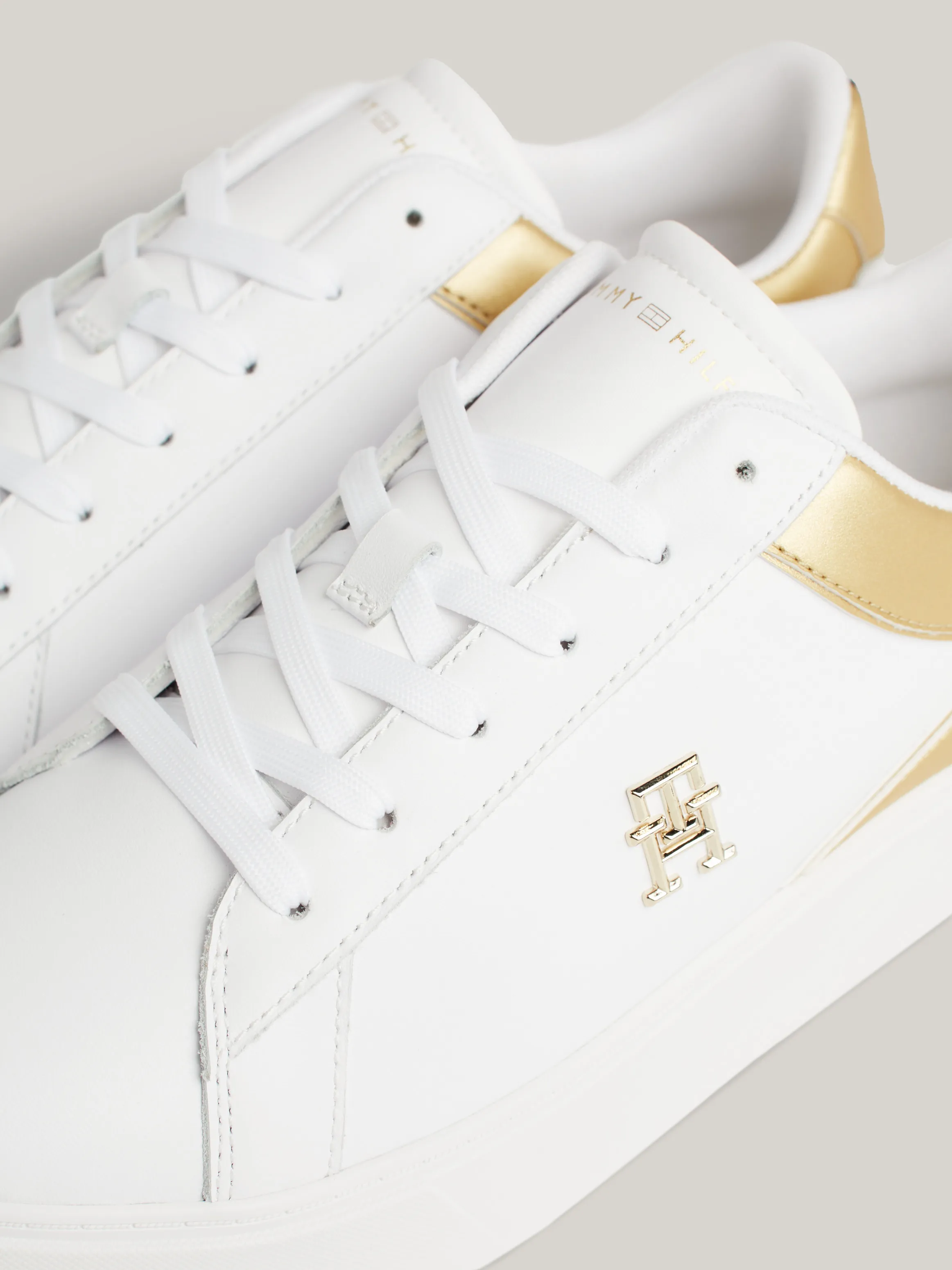 Metallic Leather Platform Court Trainers | Sneakers | Tommy Hilfiger