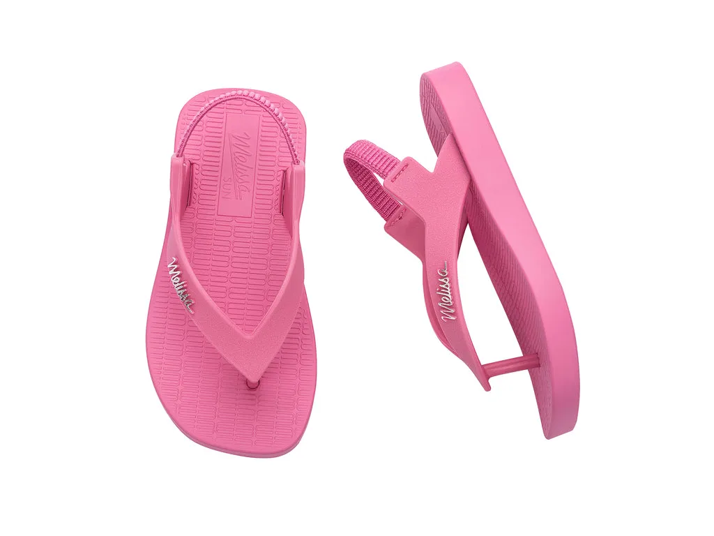 Mini Melissa Sun Long Beach Babies Flat Pink Sandals