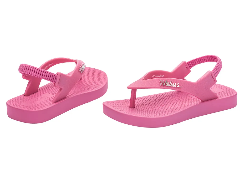 Mini Melissa Sun Long Beach Babies Flat Pink Sandals