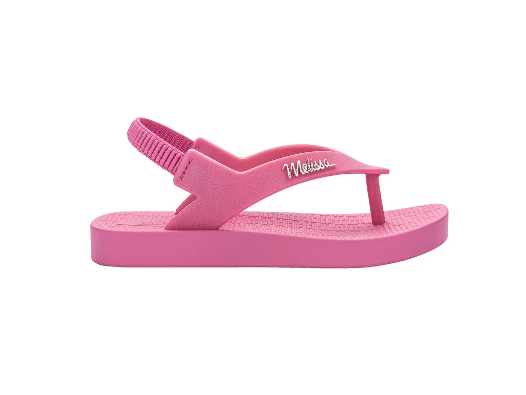 Mini Melissa Sun Long Beach Babies Flat Pink Sandals