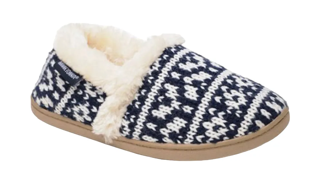 MINNETONKA DINA SLIPPER IN NAVY MULTI