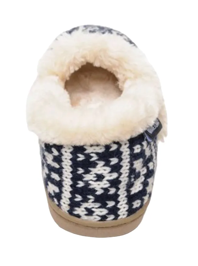 MINNETONKA DINA SLIPPER IN NAVY MULTI