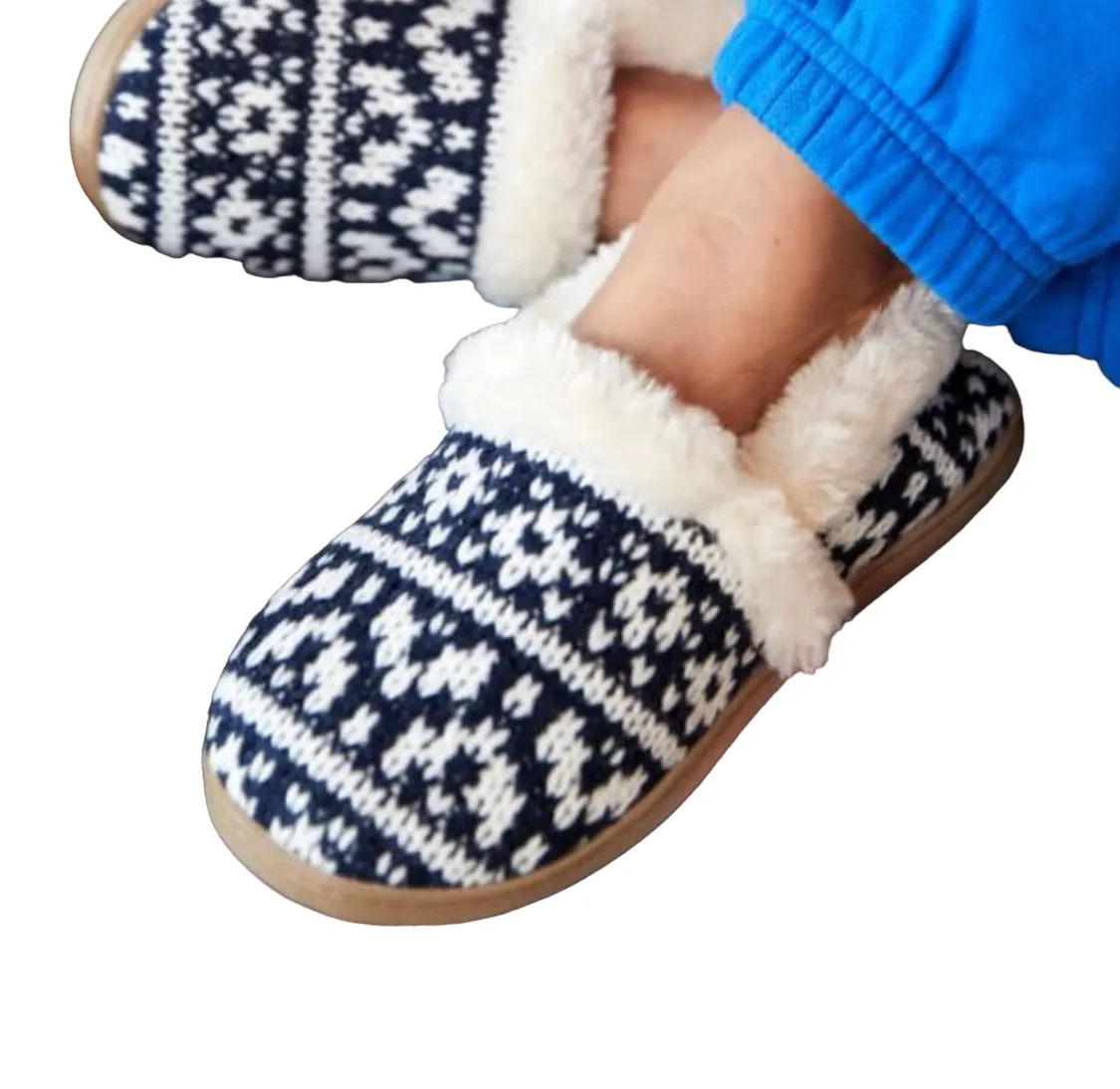 MINNETONKA DINA SLIPPER IN NAVY MULTI