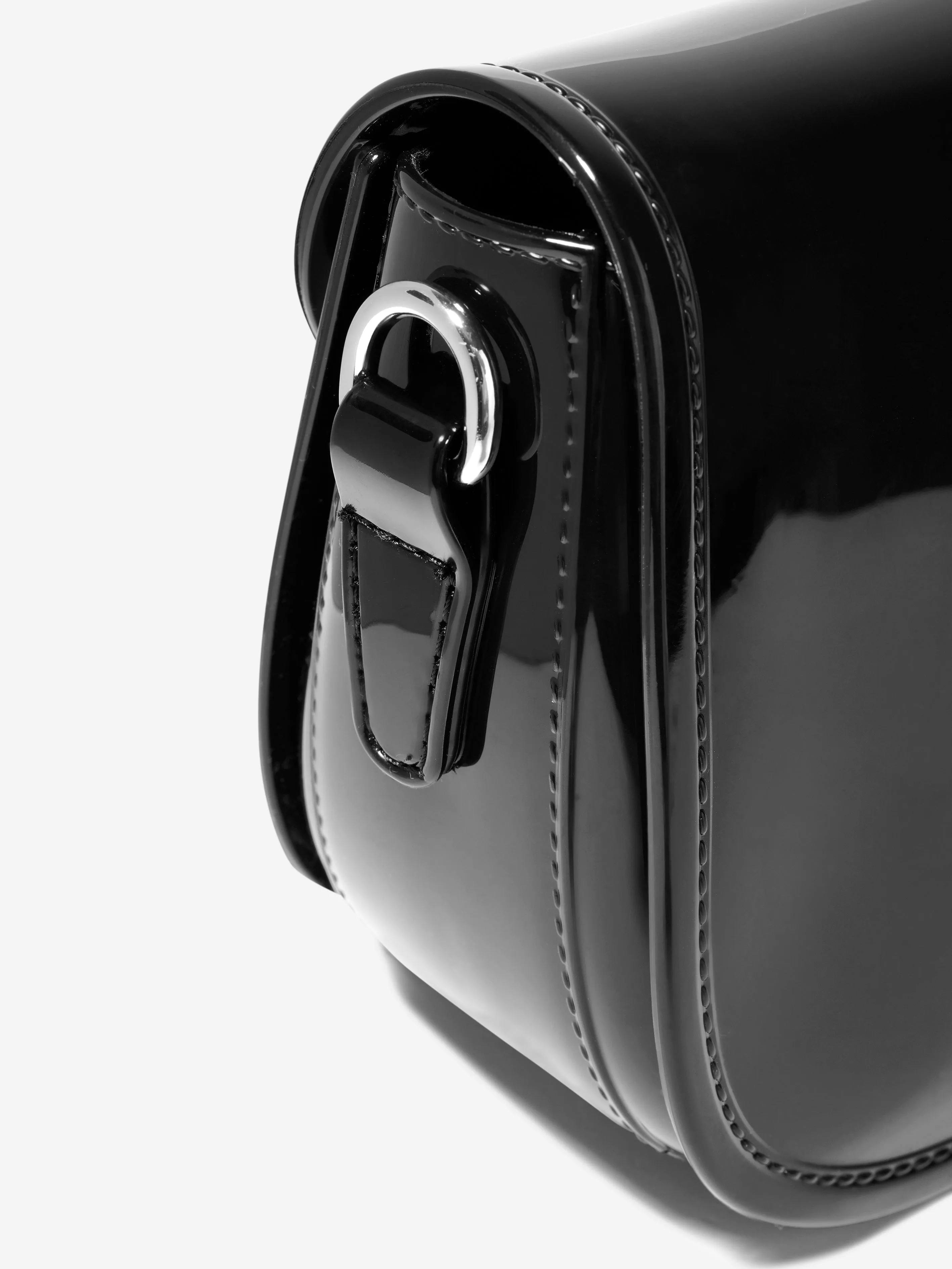 Monnalisa - Girls PVC Shoulder Bag In Black | Childsplay Clothing