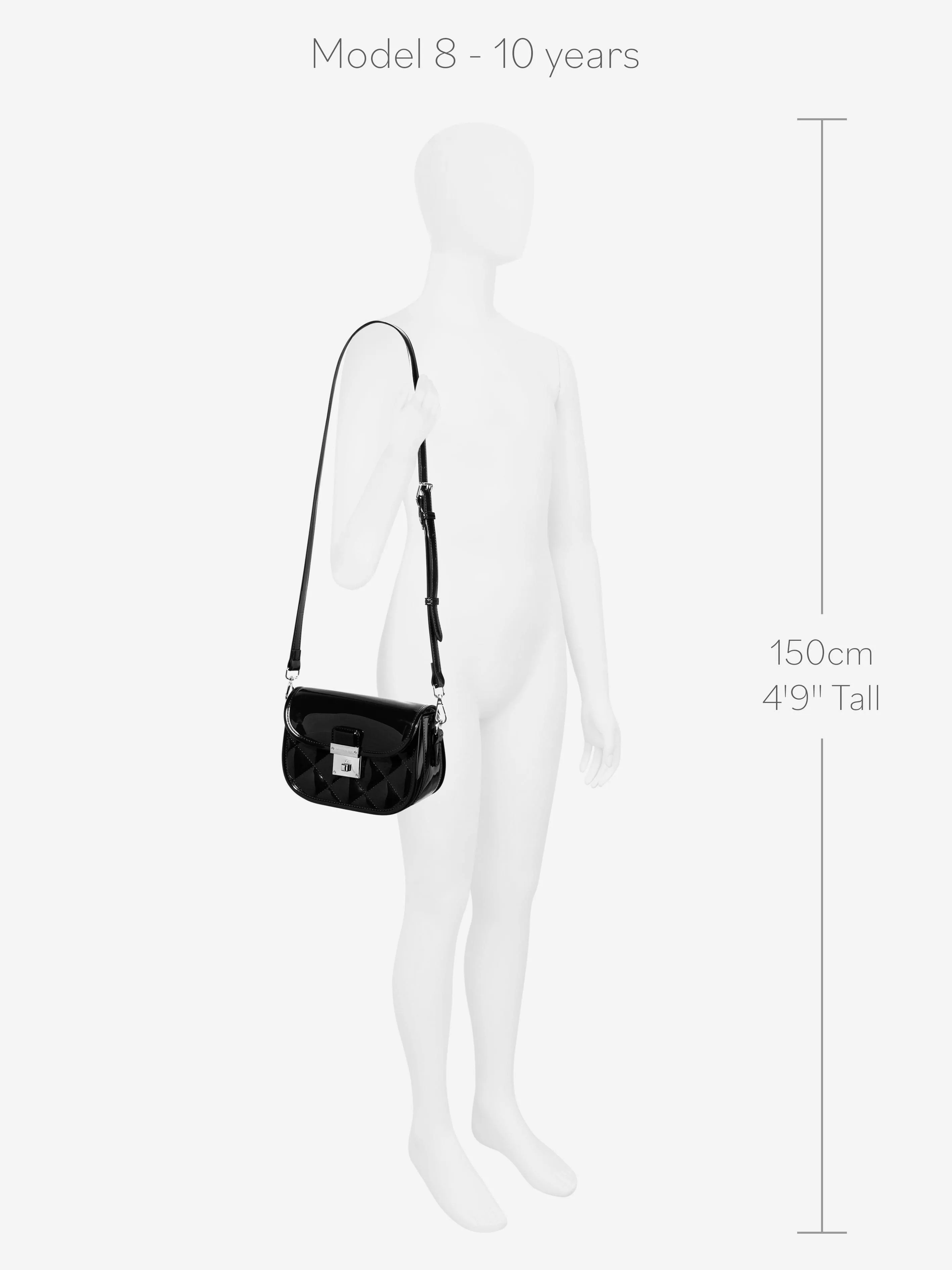 Monnalisa - Girls PVC Shoulder Bag In Black | Childsplay Clothing