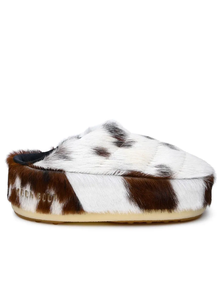 Moonboot    Moonboot Two Tone Pony Hair Slipper