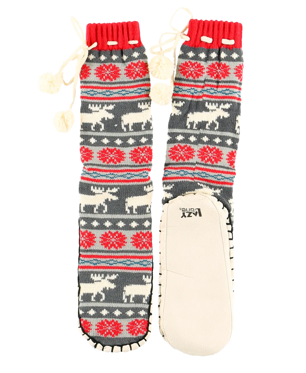 Moose Fair Isle Adult Mukluk Slipper