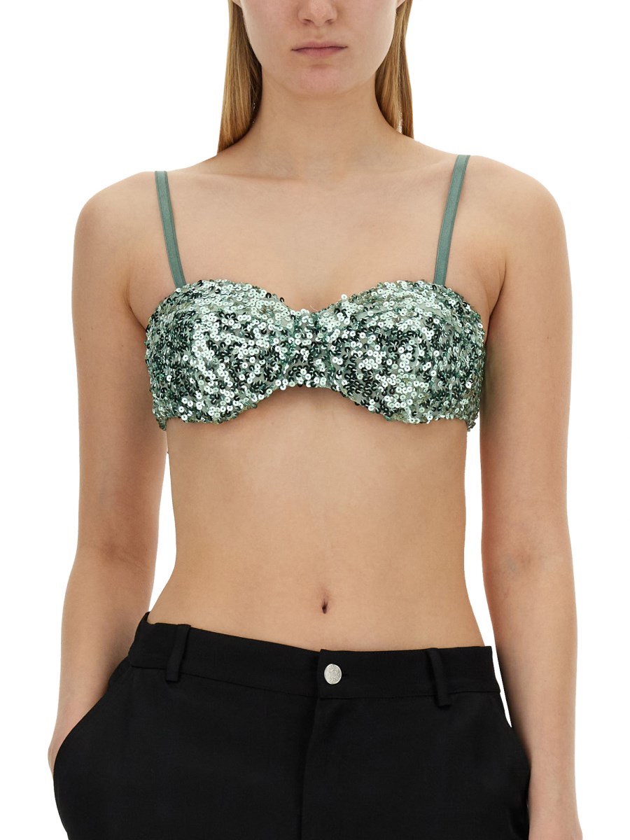 MOSCHINO JEANS      TOP CON PAILLETTES 