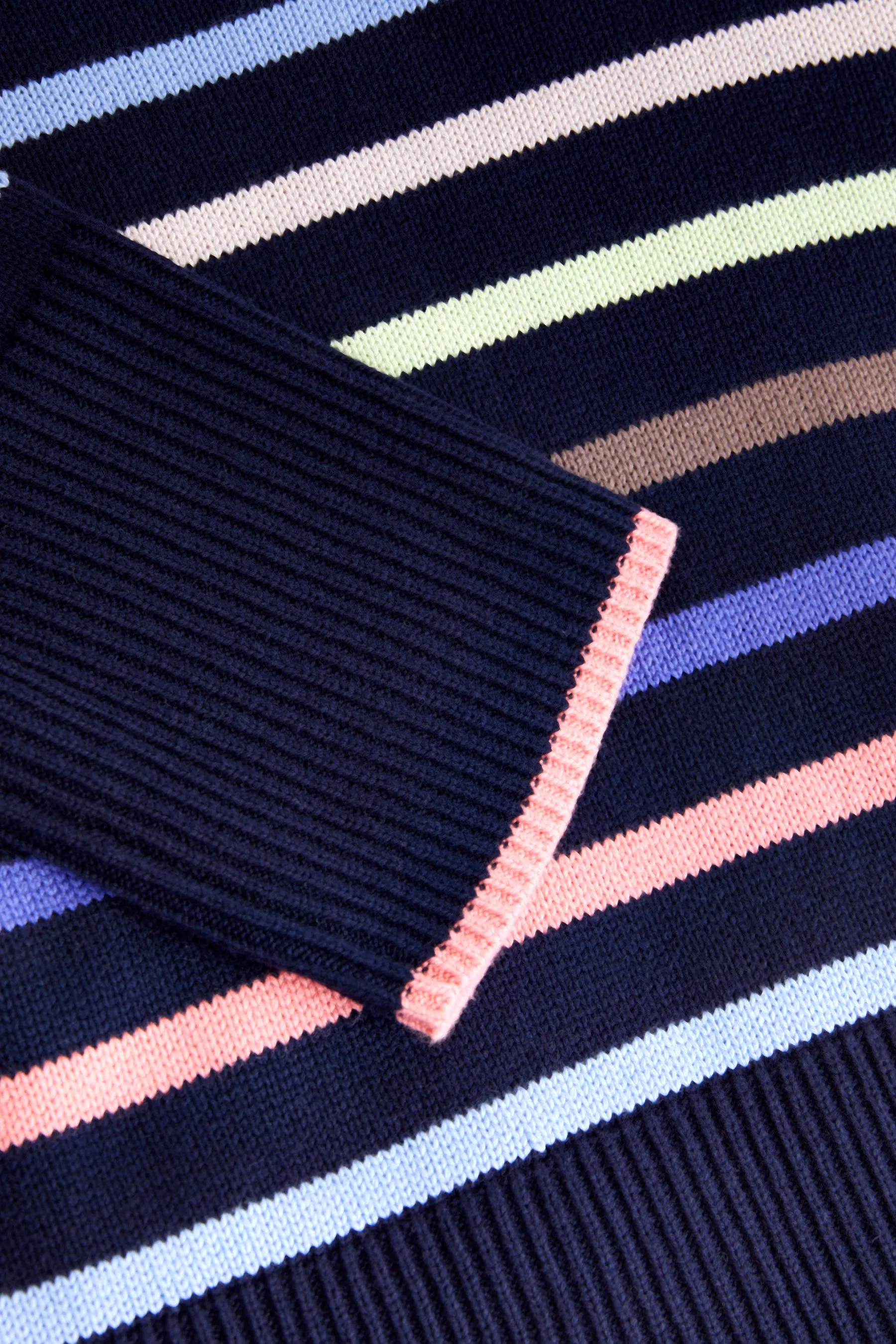 Navy Stripe Crewneck Jumper