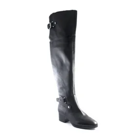 Nine West Women's Celio Knee-High Boot Black Leather