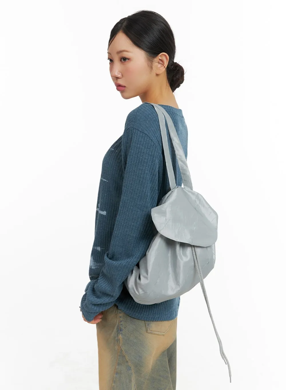 Nylon Flap Backpack CM422