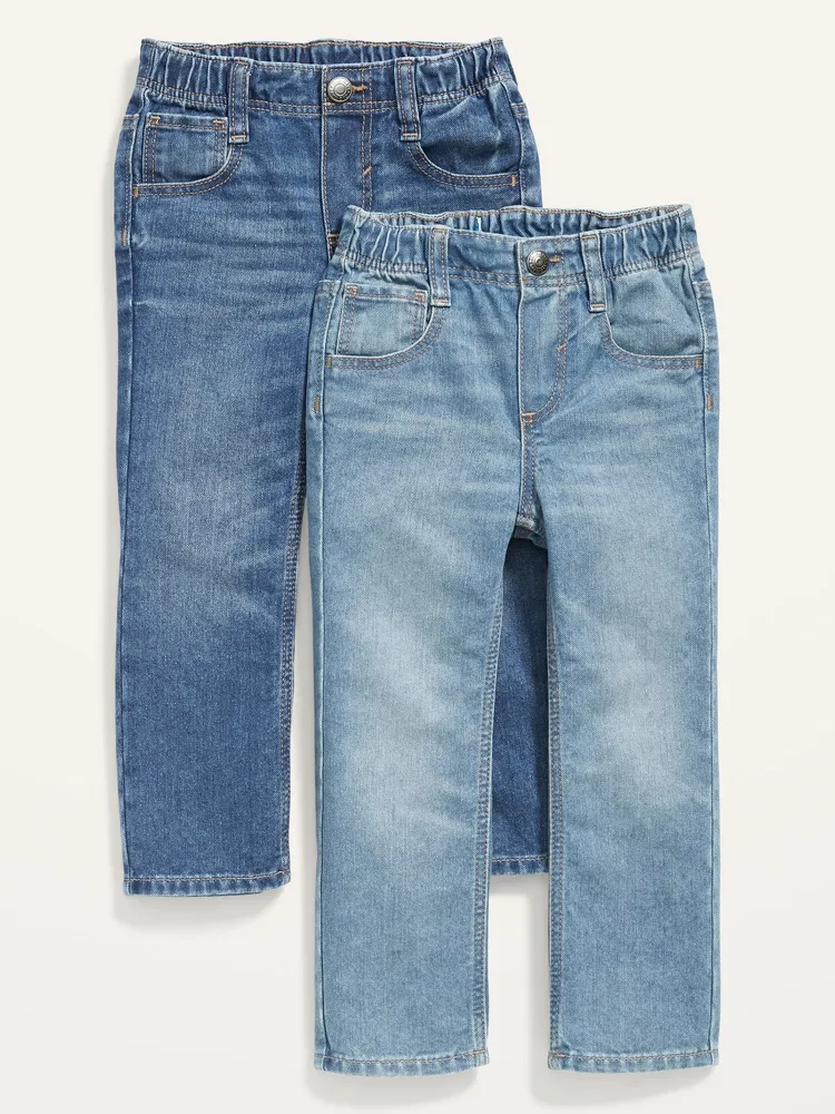 Old Navy Unisex Wow Straight Pull-On Jeans 2-Pack for Toddler