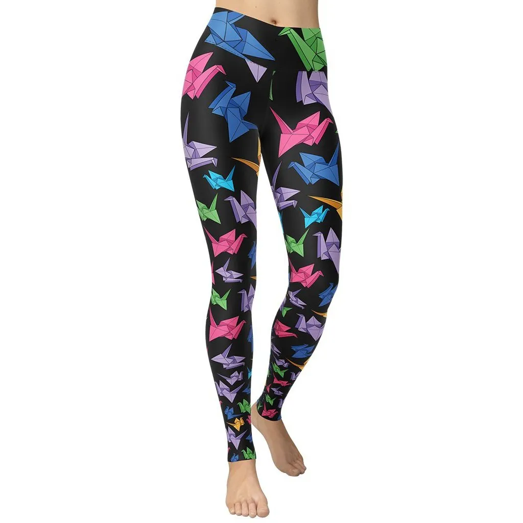 Origami Love Yoga Leggings