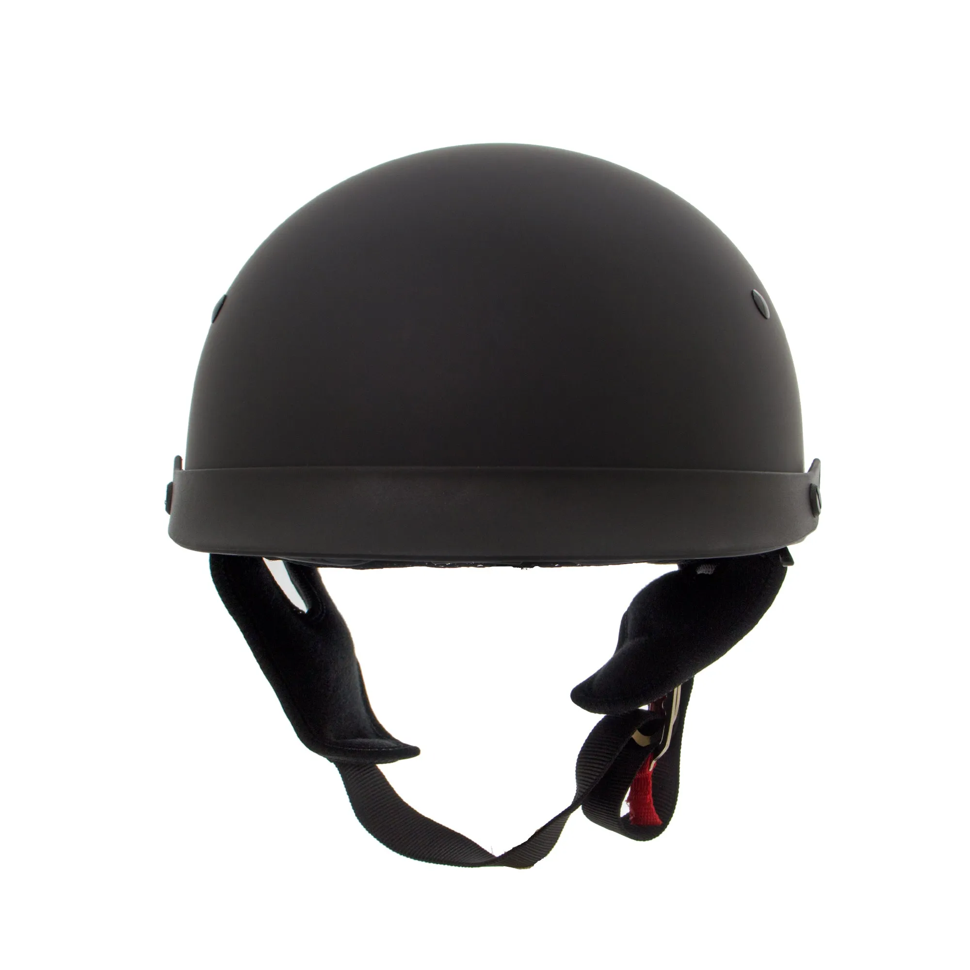 Outlaw Helmets T72 Matte Black Motorcycle Half Helmet for Men & Women with Drop Down Sun Visor DOT Approved - Adult Unisex Skull