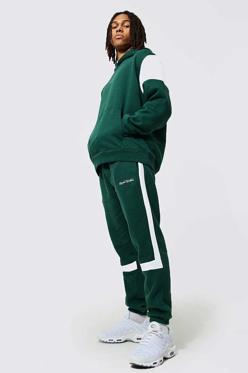 Oversized Limited Ed Colour Block Tracksuit | boohooMAN UK