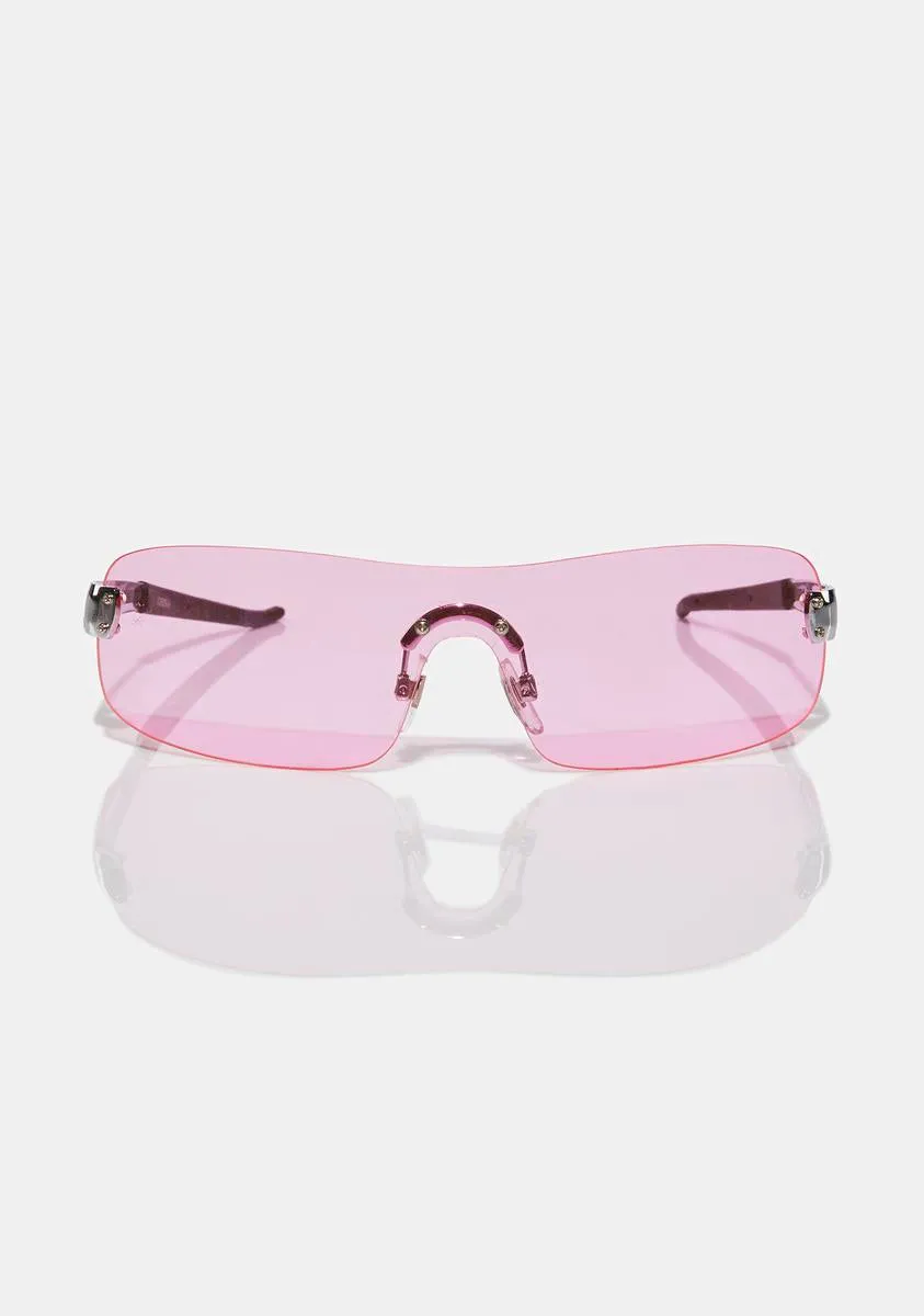 Paris Pink Shield Sunglasses-