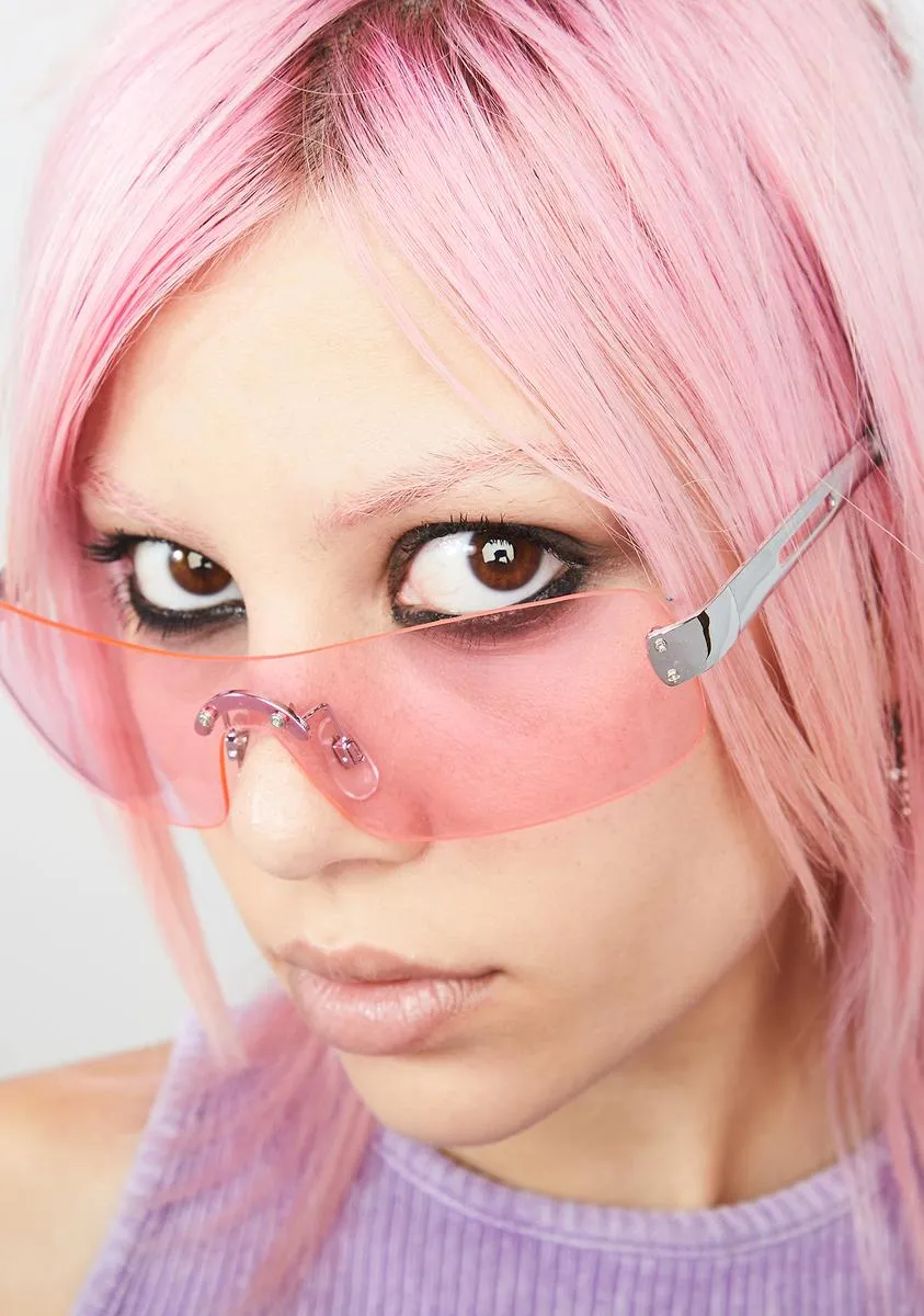 Paris Pink Shield Sunglasses-