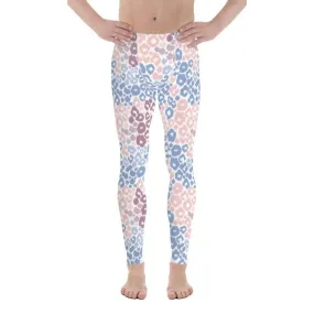 Pastel Leopard Print Men's Leggings