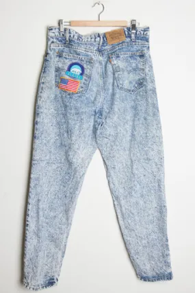 Patched Levi&#8217;s Acid Washed Jeans