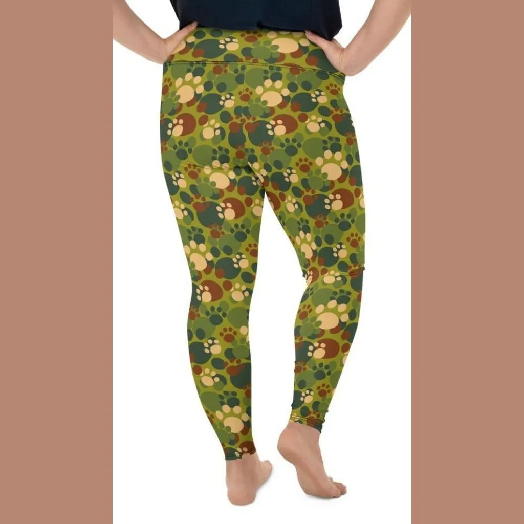 Paw Camo Plus Size Leggings