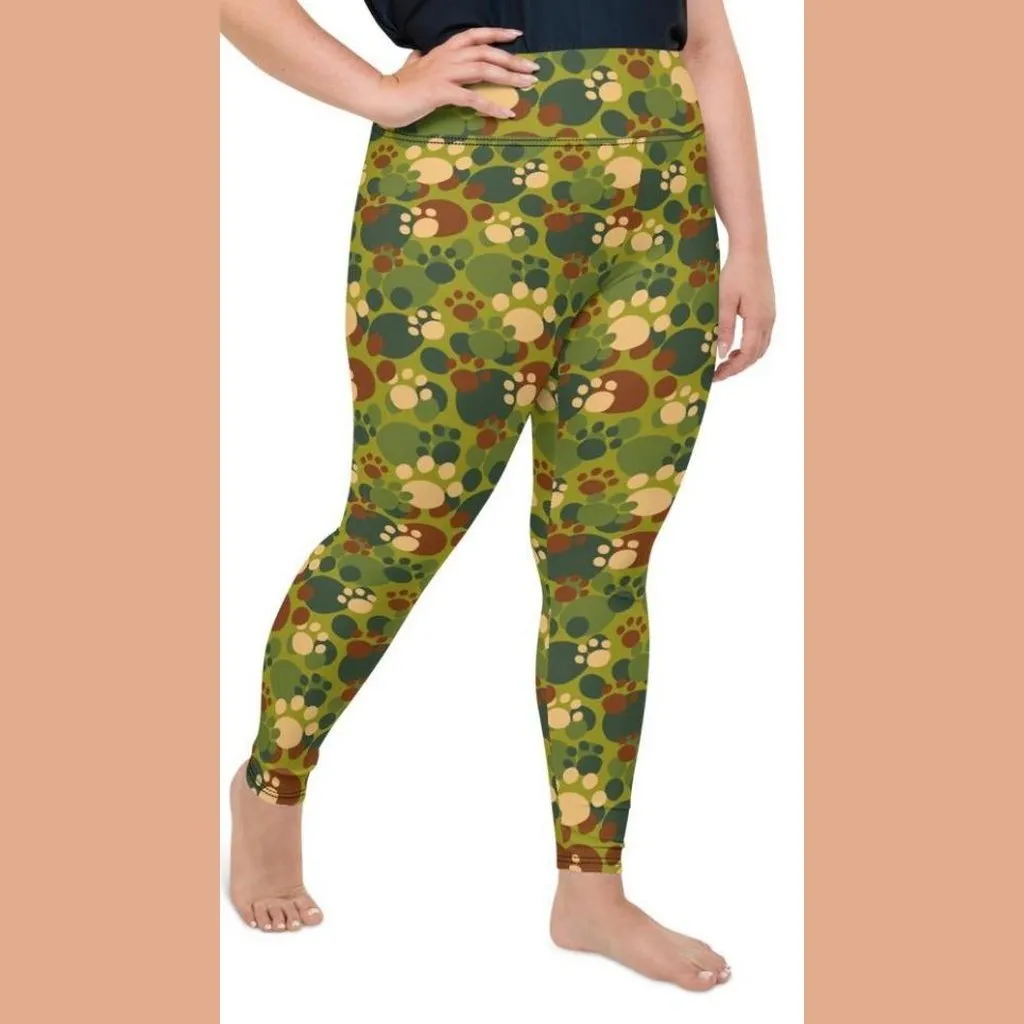 Paw Camo Plus Size Leggings