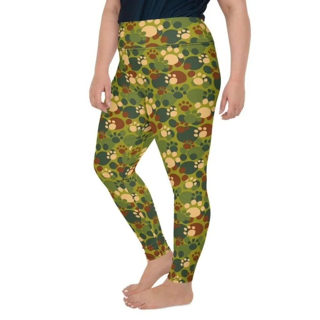 Paw Camo Plus Size Leggings