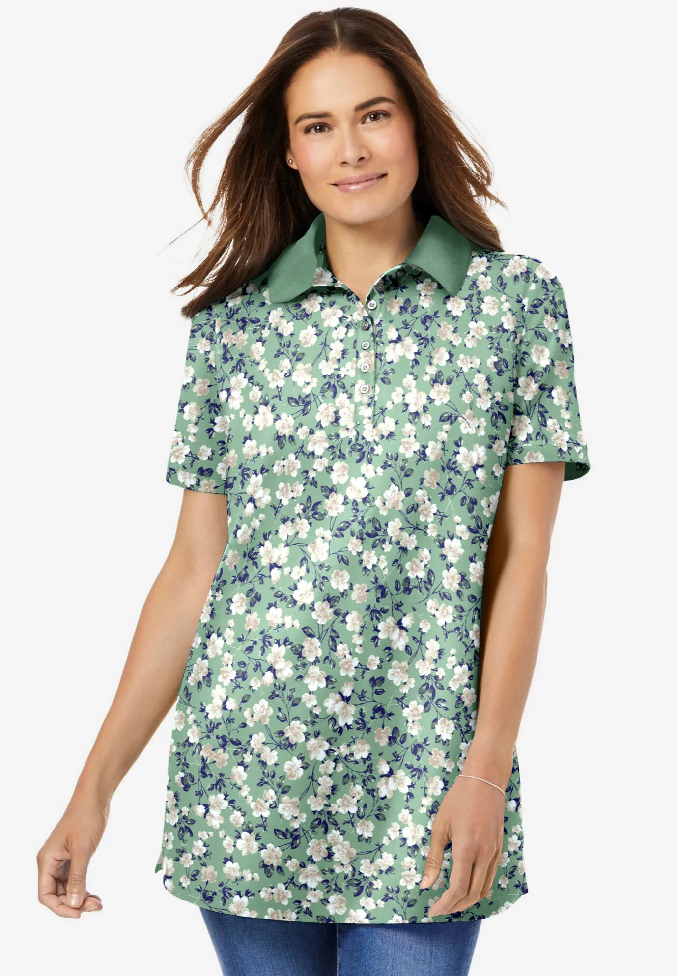 Perfect Printed Short-Sleeve Polo Shirt