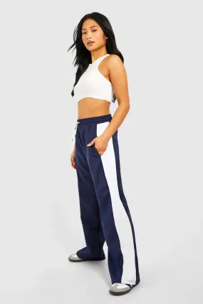 Petite Tricot Side Panel Wide Leg Joggers