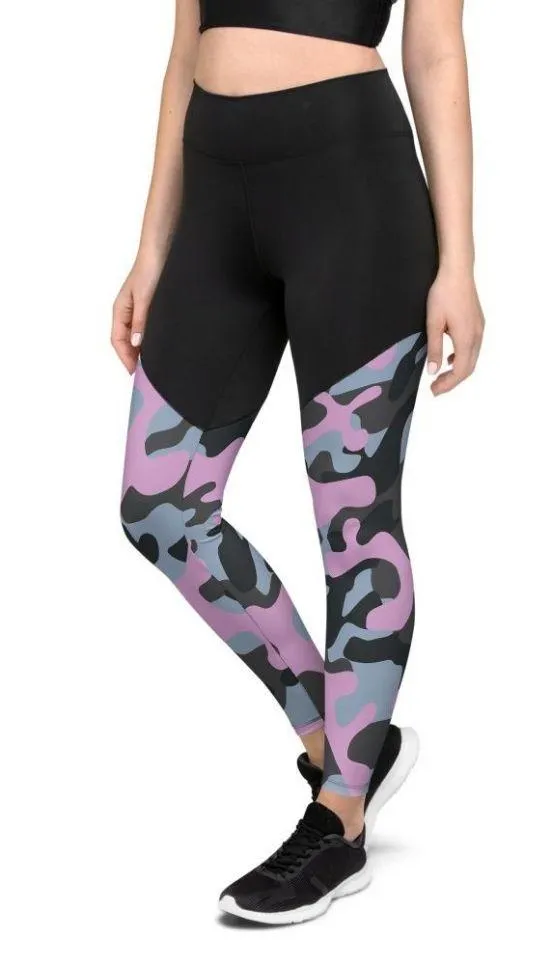 Pink Camo Compression Leggings