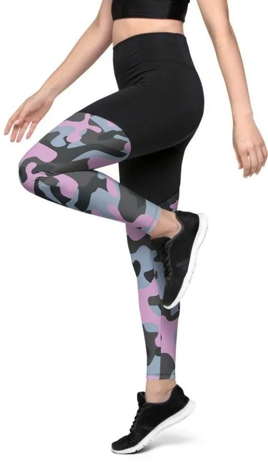 Pink Camo Compression Leggings