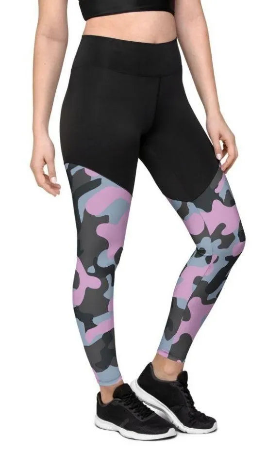 Pink Camo Compression Leggings