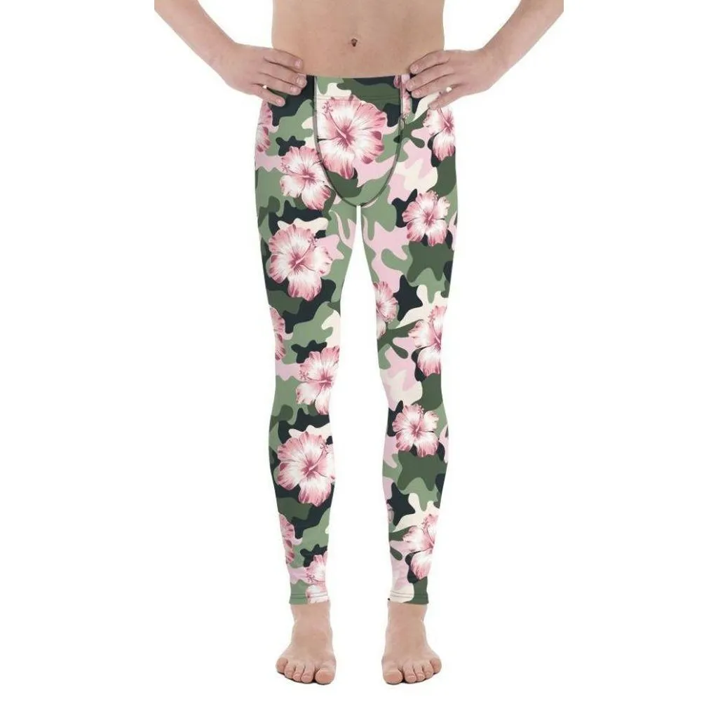 Pink Flower Camo Men's Leggings