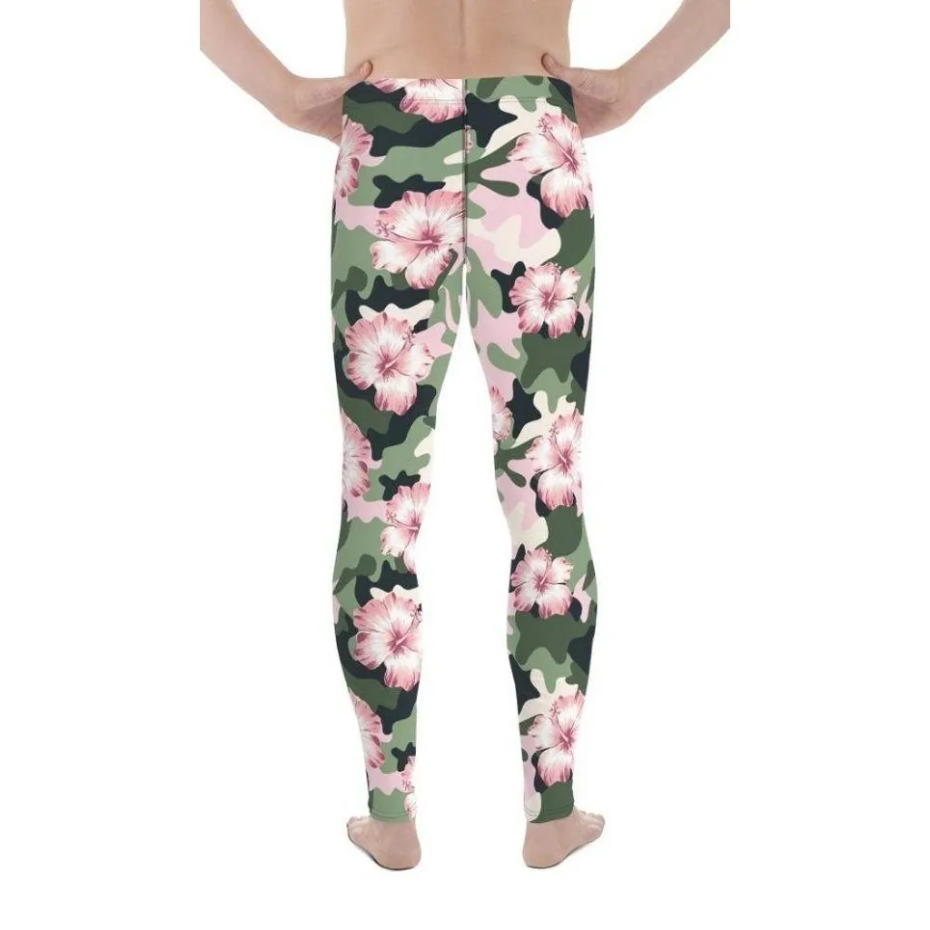 Pink Flower Camo Men's Leggings