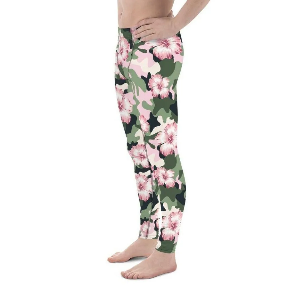 Pink Flower Camo Men's Leggings