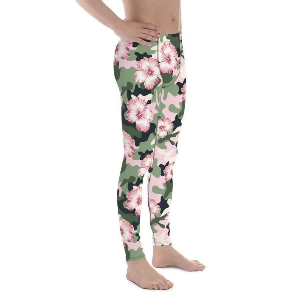 Pink Flower Camo Men's Leggings