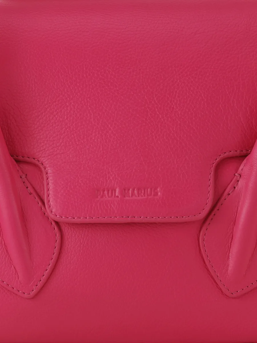 Pink Leather Handbag for Women - Colette S Sorbet Raspberry | PAUL MARIUS