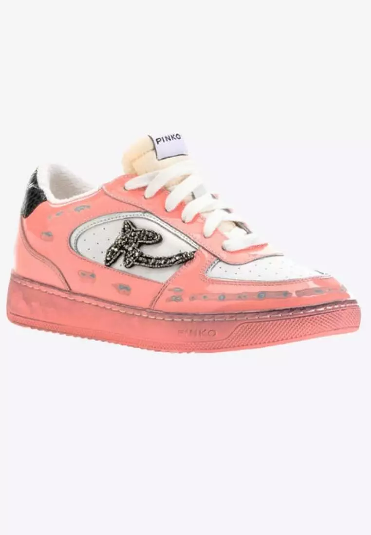 Pinko Flat sneakers in vintage patent leather