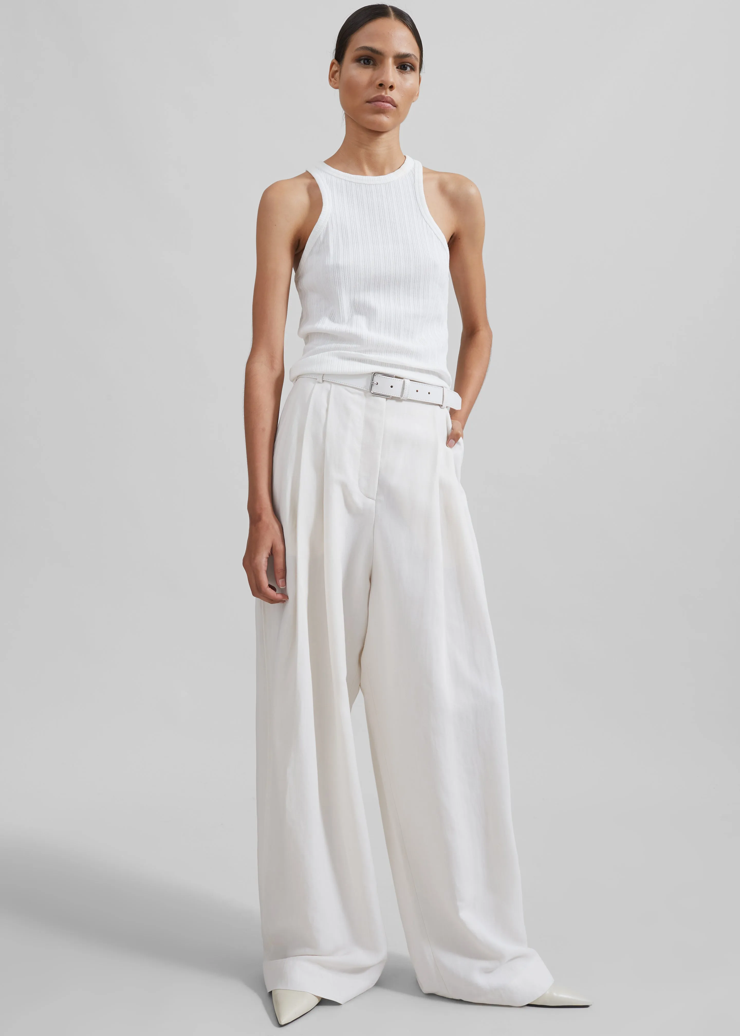 Piper Pleated Trousers - White