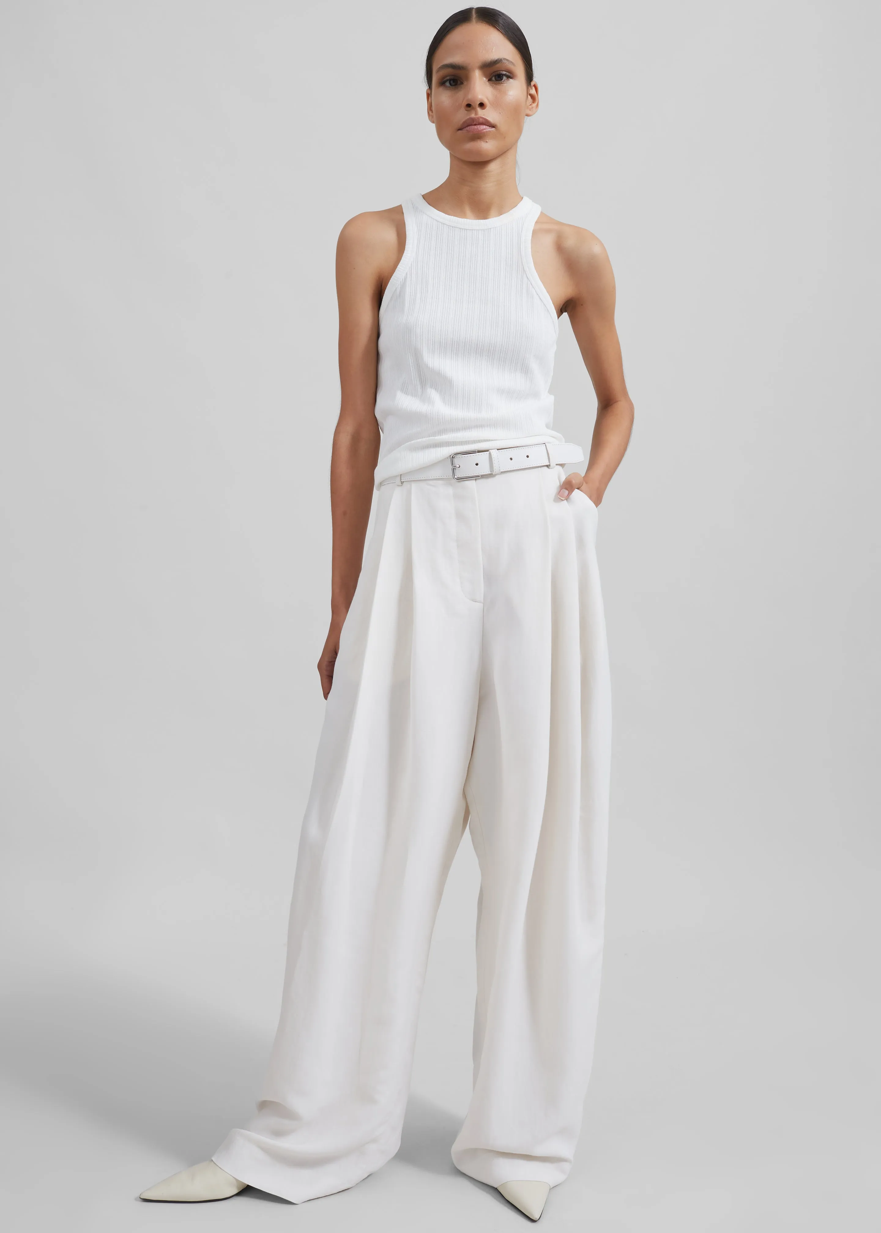 Piper Pleated Trousers - White