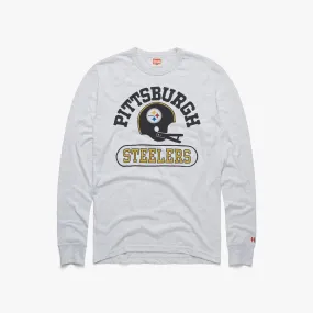 Pittsburgh Steelers Throwback Helmet Long Sleeve Tee