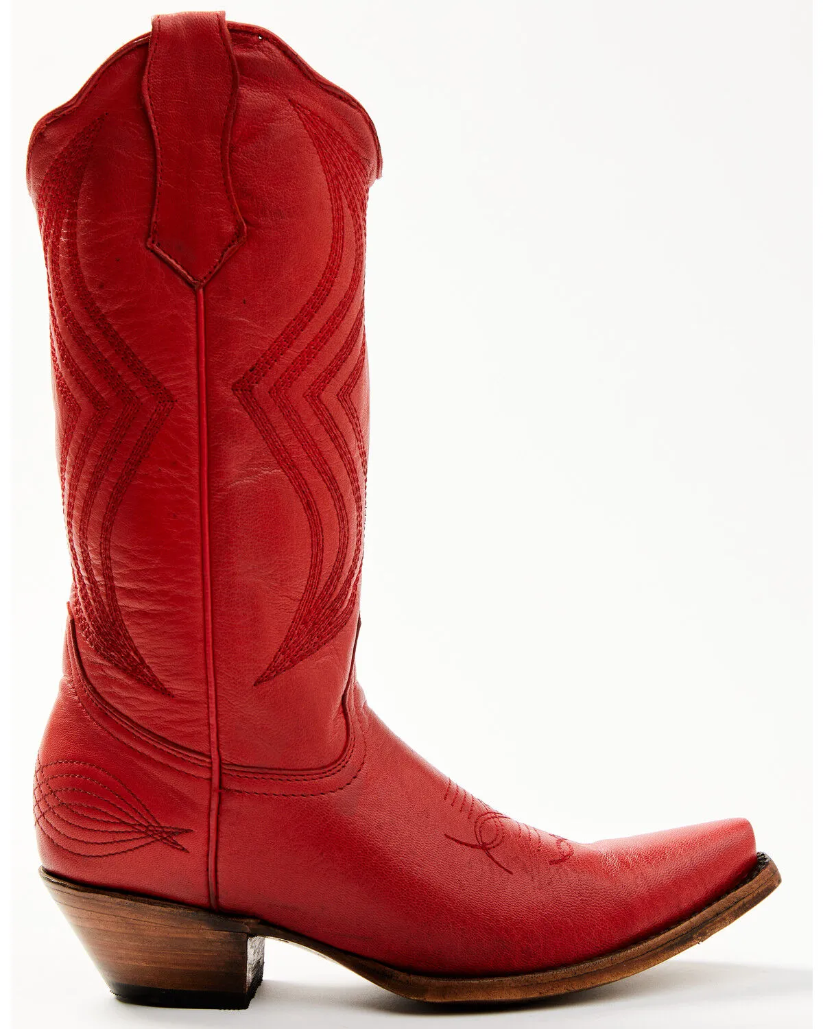 Planet Cowboy Women's It's All Red To Me Leather Western Boot - Snip Toe