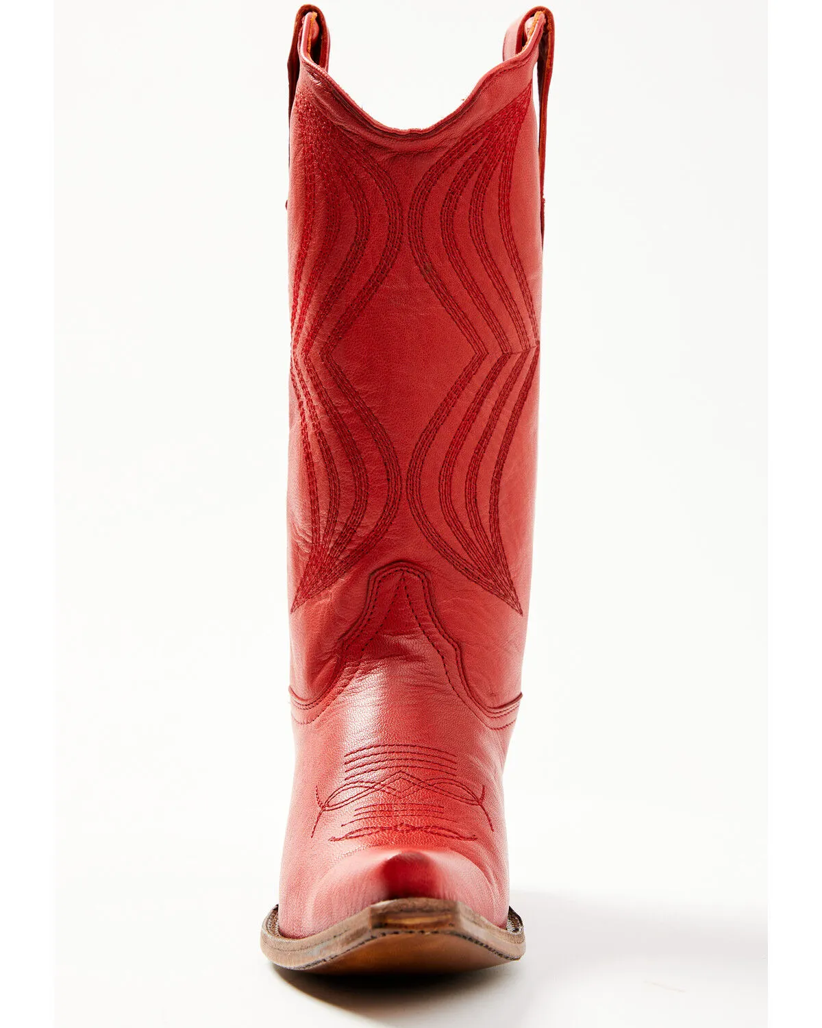 Planet Cowboy Women's It's All Red To Me Leather Western Boot - Snip Toe