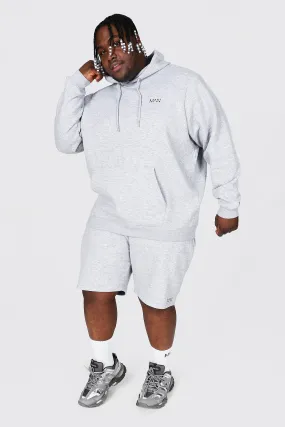 Plus Size Man Dash Hooded Short Tracksuit | boohooMAN UK