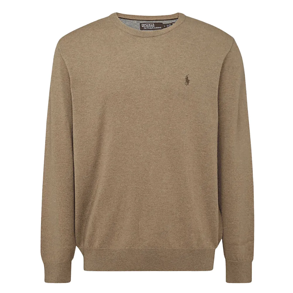 Polo Ralph Lauren Honey Brown Heather Pullover | Menswear Online