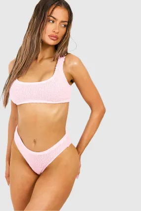 Premium Crinkle Scoop Bikini Top